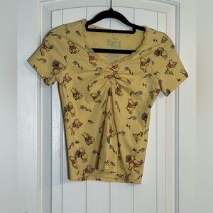 Hybrid Apparel Disney Winnie the Pooh Yellow Short Sleeve Tee Size XS new